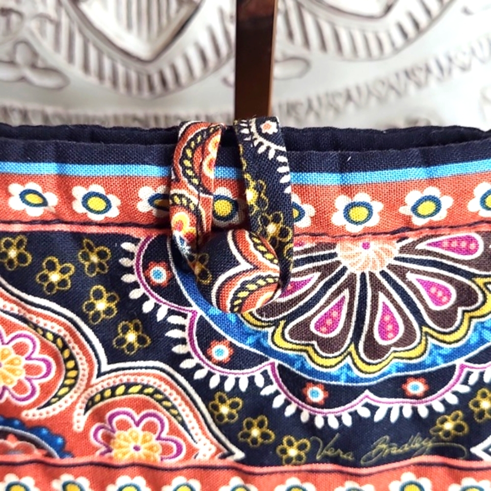 Vera Bradley Brown Multi Color Floral Paisley Tote - Picture 11 of 12